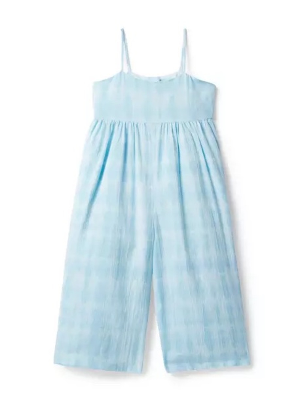 Janie and Jack Batik Breeze Tie-Dye Cotton Jumpsuit Blue Size 14 New pocket